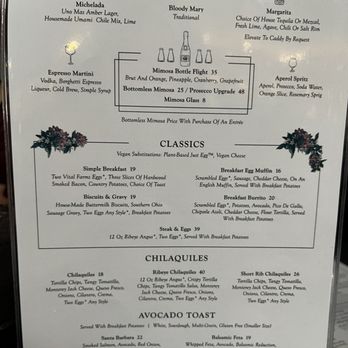 Benny and Mary's - Menu as of Oct 2025 - New American Near Me - Irvine, California