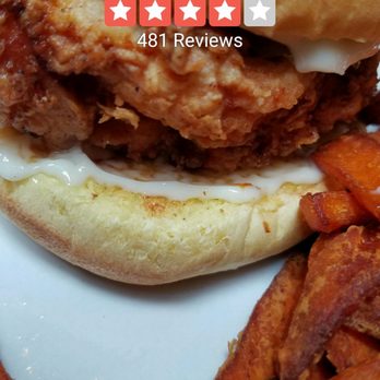 Chadwicks - Simply Chicken Sandwitch and sweet potato fries. - American Near Me - Alexandria, Virginia