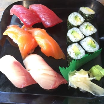 Hawaii Sushi - Ahi $3.50 | Salmon $3 | Hamachi $3 | Avocado Maki $1.50. I told them dine in and they put it on a plate. - Japanese Near Me - Honolulu, Hawaii Hawaii Sushi - Ahi $3.50 | Salmon $3 | Hamachi $3 | Avocado Maki $1.50. I told them dine in and they put it on a plate. - Japanese Near Me - Honolulu, Hawaii