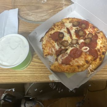Double Play Pizza - Personal pizza with pepperoni and sausage - Pizza Near Me - Camarillo, California Double Play Pizza - Personal pizza with pepperoni and sausage - Pizza Near Me - Camarillo, California