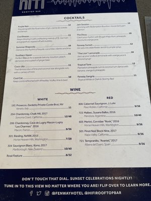 Menu photo 4 Hi-Fi Rooftop Bar Dunedin, FL