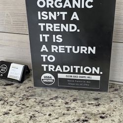 Clean Juice - Cute sign at the station where you pick up your drink.