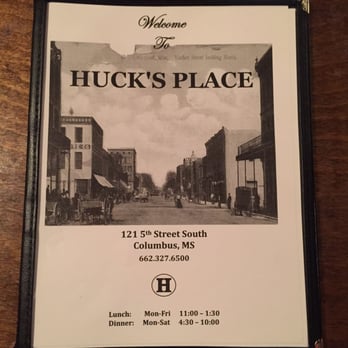 Huck's Place - Menu cover - Cajun/Creole Near Me - Columbus, Mississippi
