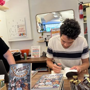 Rozzie Bound Co-op - Happy hour + author signing of Spoilers by Carlos Greaves - Bookstores Near Me - Boston, Massachusetts Rozzie Bound Co-op - Happy hour + author signing of Spoilers by Carlos Greaves - Bookstores Near Me - Boston, Massachusetts