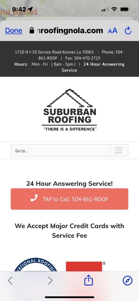 Slide of Suburban Roofing & Siding