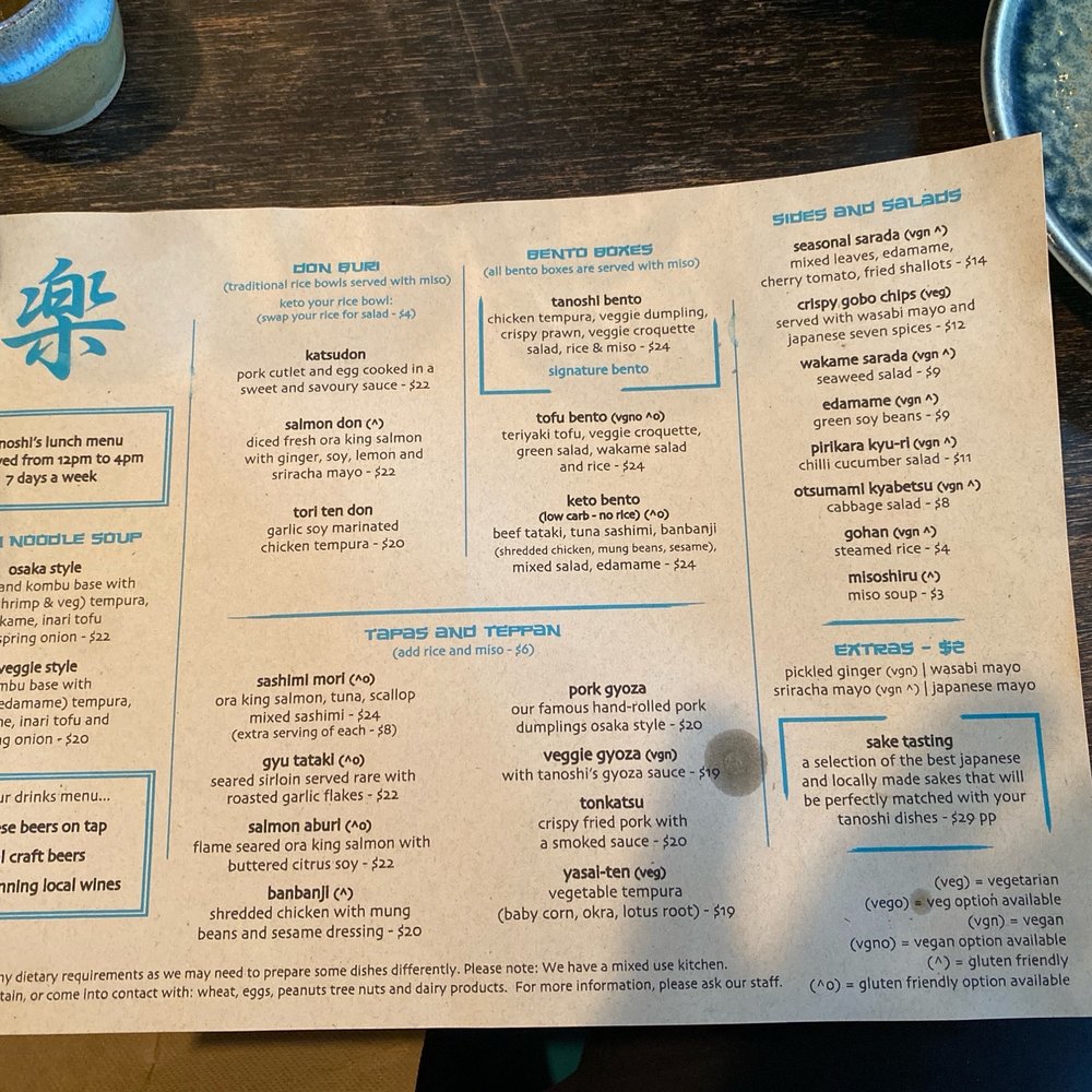 Lunch menu Lunch menu