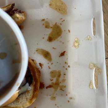 Happy Diner - Melted box. Gross. Health concern. Super disappointing. How can you guys handle food like this? It's so careless obviously - Breakfast & Brunch Near Me - San Pedro, California