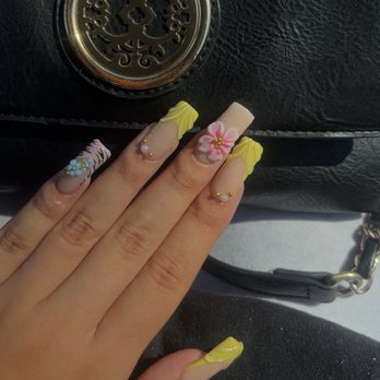 Star Luxury Nails - Acrylic Nail Set 3D Design - Nail Salons Near Me - Long Beach, California Star Luxury Nails - Acrylic Nail Set 3D Design - Nail Salons Near Me - Long Beach, California