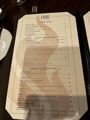 Menu photo 1 Fire Steakhouse-Wetumpka Wetumpka, AL Menu photo 1 Fire Steakhouse-Wetumpka Wetumpka, AL