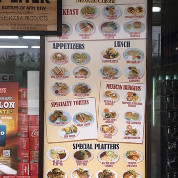 La Casita Taqueria - Menu posted outside - Mexican Near Me - Spring, Texas