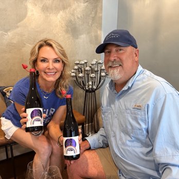 Future Perfect Wine - Sunshine telling my husband about her awesome wine blends. - Wine Tasting Room Near Me - Los Olivos, California Future Perfect Wine - Sunshine telling my husband about her awesome wine blends. - Wine Tasting Room Near Me - Los Olivos, California