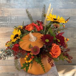 Langley-Highland Flower Shop - Thanksgiving Pumpkin- Perfect for a hostess gift