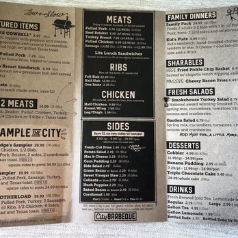 City Barbeque - Menu 8.27.2019 - American Near Me - Vernon Hills, Illinois