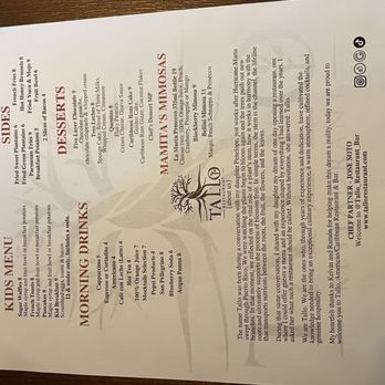 Tallo - Brunch menu - Caribbean Near Me - Wesley Chapel, Florida