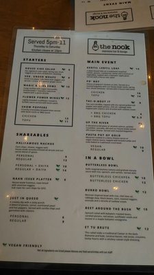 Menu photo 3 The Nook Espresso Bar and Lounge Halifax, NS Menu photo 3 The Nook Espresso Bar and Lounge Halifax, NS