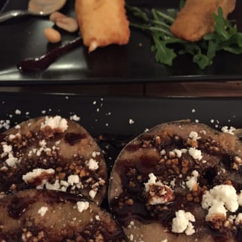 El Macareno - Fried Brie and eggplant with goats cheese (the eggplants were delicious!) - Bars Near Me - Barcelona, B