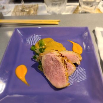 Nanzan GiroGiro - Duck w/ foie = so so good although the sungiku was a little bitter. Can you tell I'm not a fan of bitter? - Japanese Near Me - Honolulu, Hawaii Nanzan GiroGiro - Duck w/ foie = so so good although the sungiku was a little bitter. Can you tell I'm not a fan of bitter? - Japanese Near Me - Honolulu, Hawaii