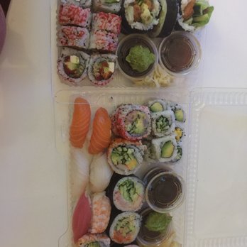 Ichi Sushi - two trays of different types of sushi - Sushi Bars Near Me - Montreal, Quebec