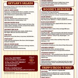 Gluten free menu Gluten free menu