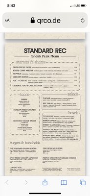 Menu photo 4 Standard Rec Patchogue, NY