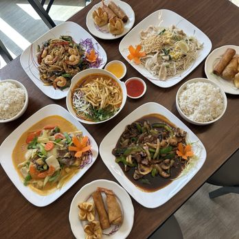 Angel's Thai Cafe - Assorted entrees - Thai Near Me - Grand Rapids, Michigan