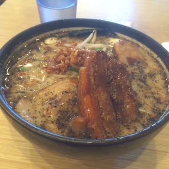 Santa Ramen - Black garlic pork cheek ramen with an extra piece of pork belly - Ramen Near Me - San Mateo, California Santa Ramen - Black garlic pork cheek ramen with an extra piece of pork belly - Ramen Near Me - San Mateo, California