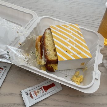 Egg Tuck - Ham and Cheese egg sandwich to go. - Breakfast & Brunch Near Me - Los Angeles, California Egg Tuck - Ham and Cheese egg sandwich to go. - Breakfast & Brunch Near Me - Los Angeles, California