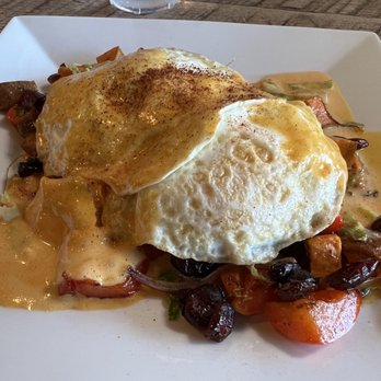 Drip Cafe - Harvest hash no pork substitute an egg - Coffee & Tea Near Me - Hockessin, Delaware