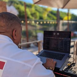 Angel's Mobile DJ Service - making sure the equipment is working