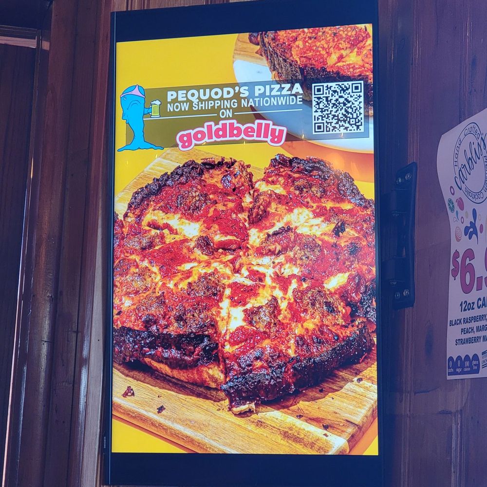 Pequod's Pizza - Deep dish pizza sign - Pizza Near Me - Morton Grove, Illinois Pequod's Pizza - Deep dish pizza sign - Pizza Near Me - Morton Grove, Illinois
