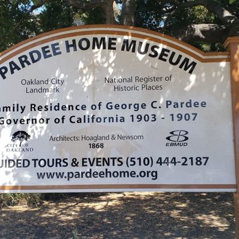 Pardee Home Museum - Sign of the Pardee Home Museum - Museums Near Me - Oakland, California