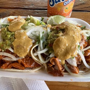 Carnitas Uruapan - Mixto tacos - after the salsa bar - Mexican Near Me - Santa Ana, California