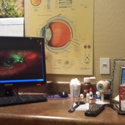 Wagner EyeCare Associates - 3D wrap sequence of an eye on screen. Looks like space!