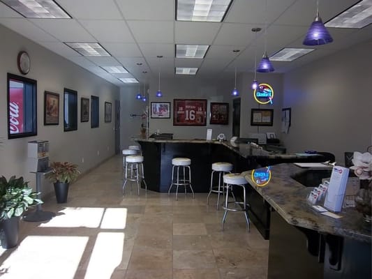 Photo of Michael J's Body Shop - San Jose, CA, US. Relax and enjoy coffee and cookies in our beautiful new lobby while you wait for your estimate.
