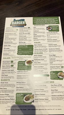 Menu photo 2 Barger Grill and Taphouse Eugene, OR Menu photo 2 Barger Grill and Taphouse Eugene, OR