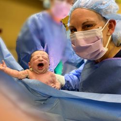 Jacadi D Bignami, MD - St Joseph Heritage Medical Group - Dr. Bignami with our son Mateo as we all welcomed him into the world and Dr. Bignami gave him a big Happy Birth-Day!
