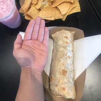Blue Burro - Size of the breakfast burrito - Salad Near Me - Long Beach, California