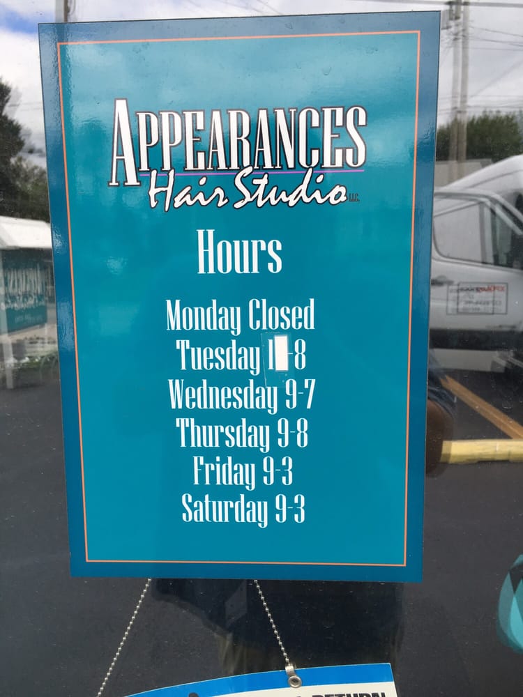 APPEARANCES HAIR STUDIO Updated September 2024 231 York Rd