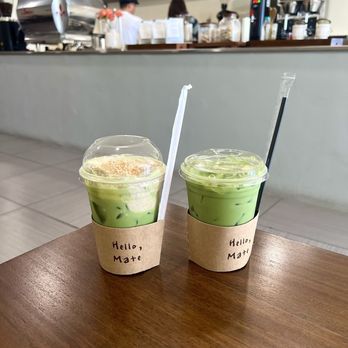 Mate Coffee Bar - Banana Matcha & Matcha Latte (ig: @cravingswithcat) - Coffee & Tea Near Me - Hawaiian Gardens, California Mate Coffee Bar - Banana Matcha & Matcha Latte (ig: @cravingswithcat) - Coffee & Tea Near Me - Hawaiian Gardens, California