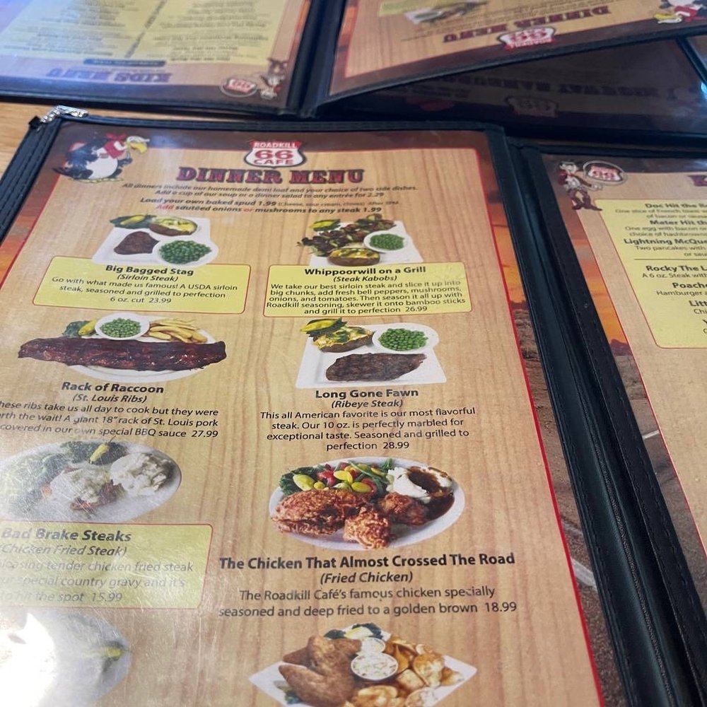 The Roadkill Cafe - Menu - American Near Me - Seligman, Arizona The Roadkill Cafe - Menu - American Near Me - Seligman, Arizona