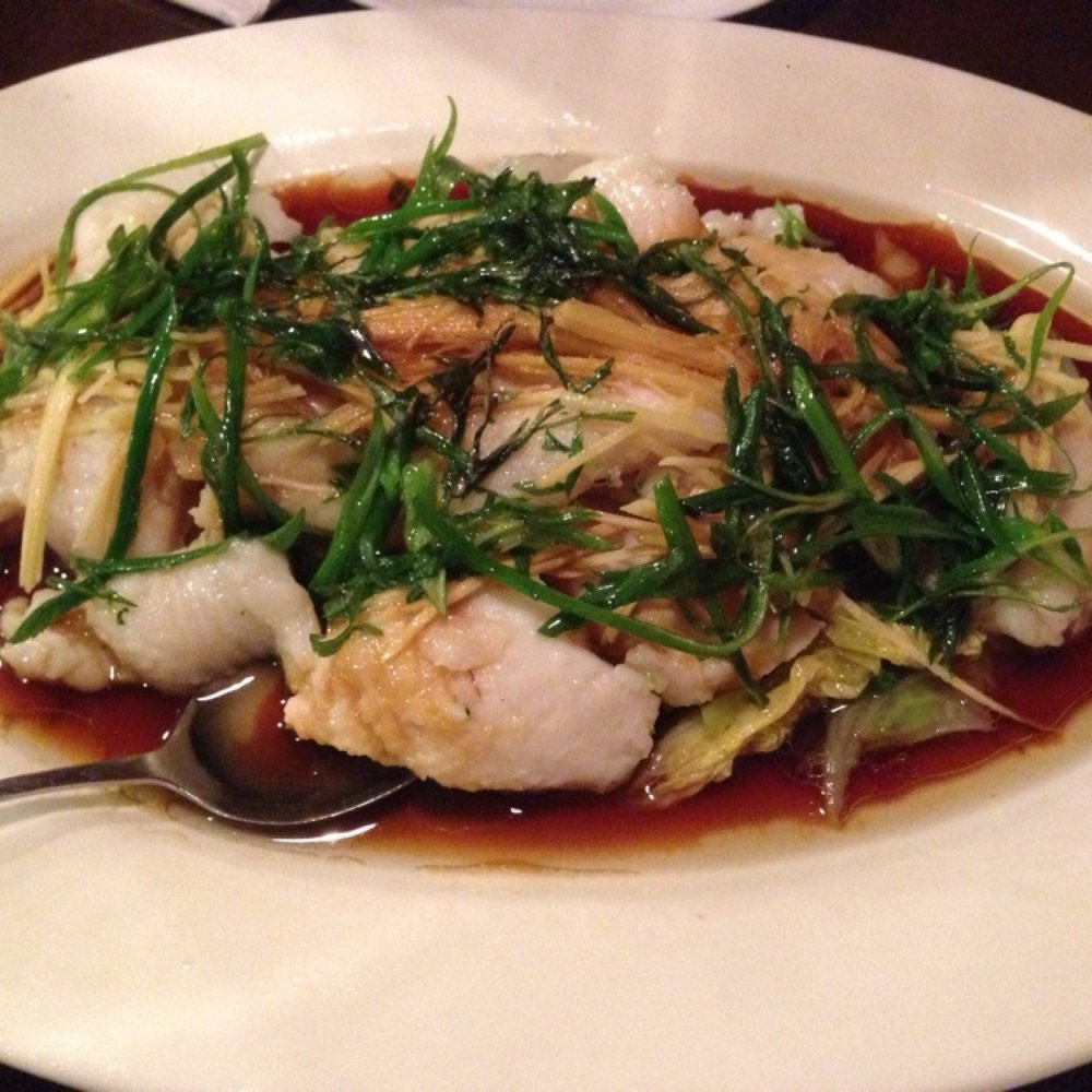 Grand Szechuan - Off-menu item: fish topped with ginger in soy sauce. Wish I could tell you what kind of fish this is. - Szechuan Near Me - Bloomington, Minnesota