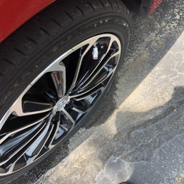 Broken tire valve. Broken tire valve.