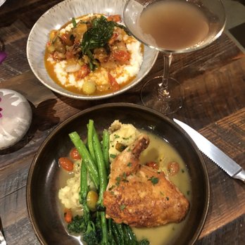 Urban Kitchen - Lemon Brick Chicken and the seafood risotto. - New American Near Me - Bozeman, Montana Urban Kitchen - Lemon Brick Chicken and the seafood risotto. - New American Near Me - Bozeman, Montana