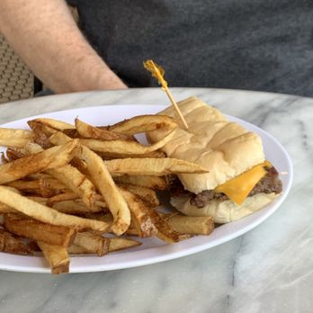 Mary Lou's Milk Bottle - Basic cheeseburger with hand cut fries - Burgers Near Me - Spokane, Washington
