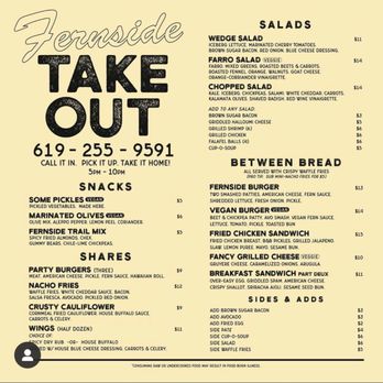 Fernside - Fernside has THE Best take out food & alcohol combinations in San Diego! Their offerings are 5-Star quality at more than reasonable prices! - Cocktail Bars Near Me - San Diego, California
