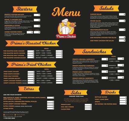 Menu photo 2 Primo’s Chicken Tulsa, OK Menu photo 2 Primo’s Chicken Tulsa, OK