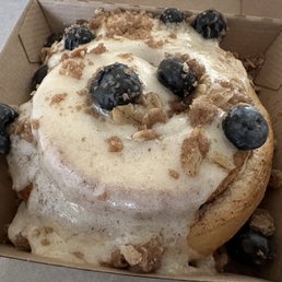 Peanut Butter Frosting Strawberries Blueberries Pie