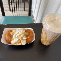 Honey Girl Donuts - Iced pumpkin coffee and apple pie donut special