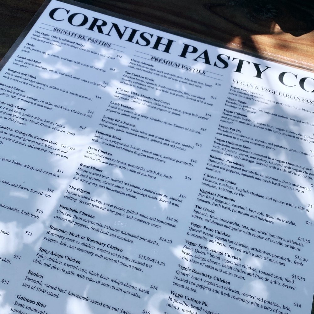 Cornish Pasty Co - Menu - British Near Me - Flagstaff, Arizona Cornish Pasty Co - Menu - British Near Me - Flagstaff, Arizona