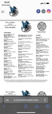 Menu photo 4 JM's On The Water Surf City, NC Menu photo 4 JM's On The Water Surf City, NC